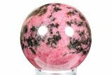 Polished Rhodonite Sphere - Madagascar #261475-1